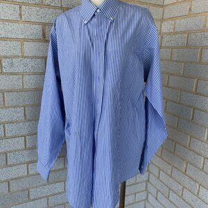 BROOKS BROTHERS MENS STRIPED BUTTON DOWN SHIRT SIZE 16 4/5 NON-IRON ALL COTTON